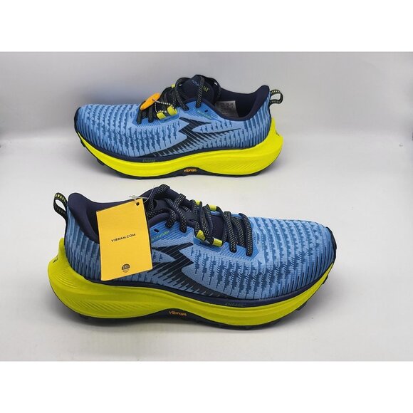 361 Futura Shoes Mens Size 8 Blue Yellow Vibram MegaGrip Trail‎ Running Sneakers - Picture 4 of 15